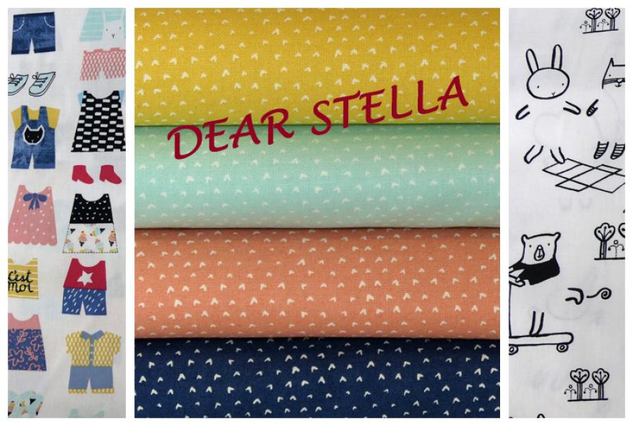 Verschiedene Patchworkstoffe von Dear Stella aus der Serie