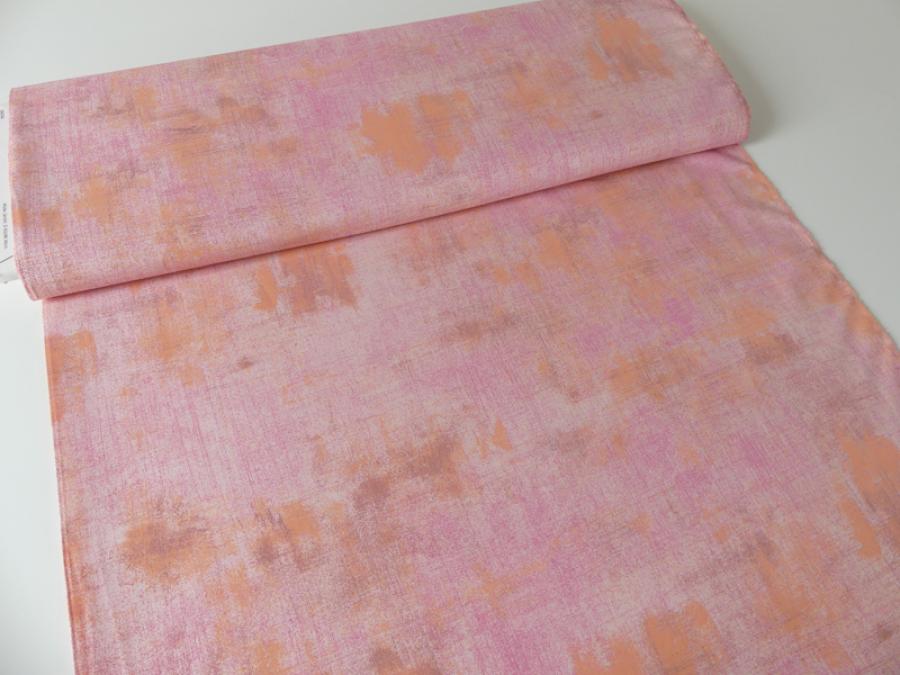 Patchworkstoff von Moda aus der Serie Grunge. Farbe rosa.