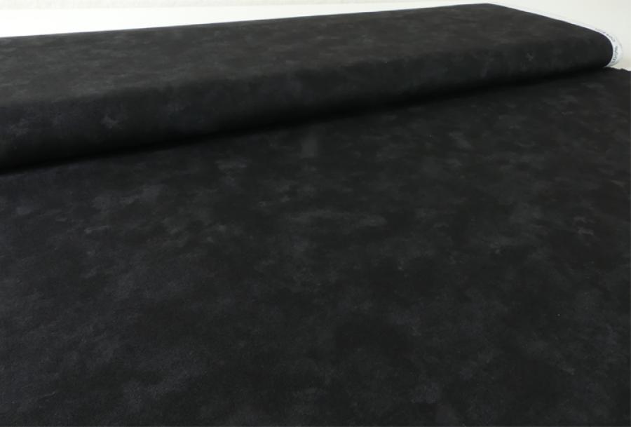 Patchworkstoff, Meterware. Schwarz marmorierter Klassiker von Moda aus der Serie Marbles.