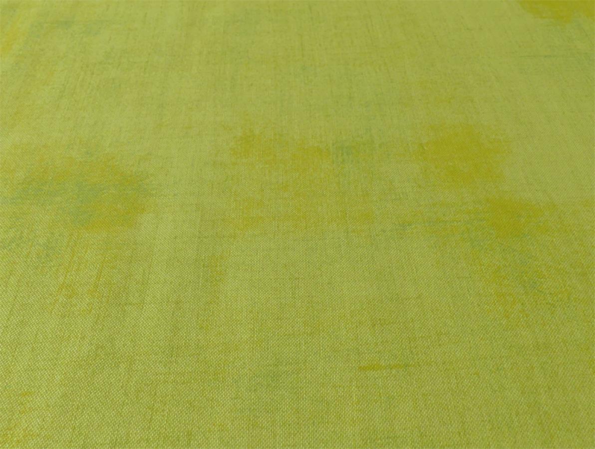 Patchworkstoff von Moda aus der Serie Grunge. Farbe grün, limone. Detailansicht.