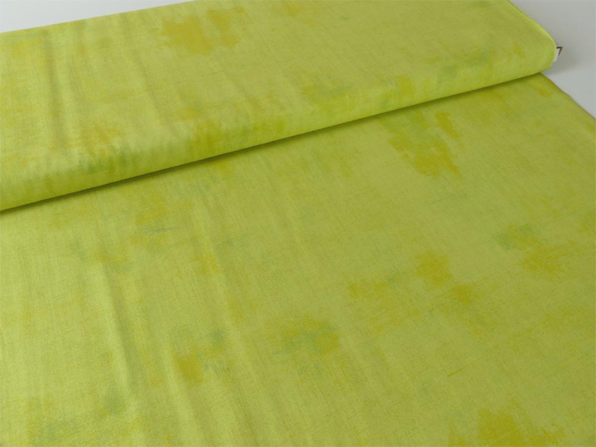 Patchworkstoff von Moda aus der Serie Grunge. Farbe grün, limone.